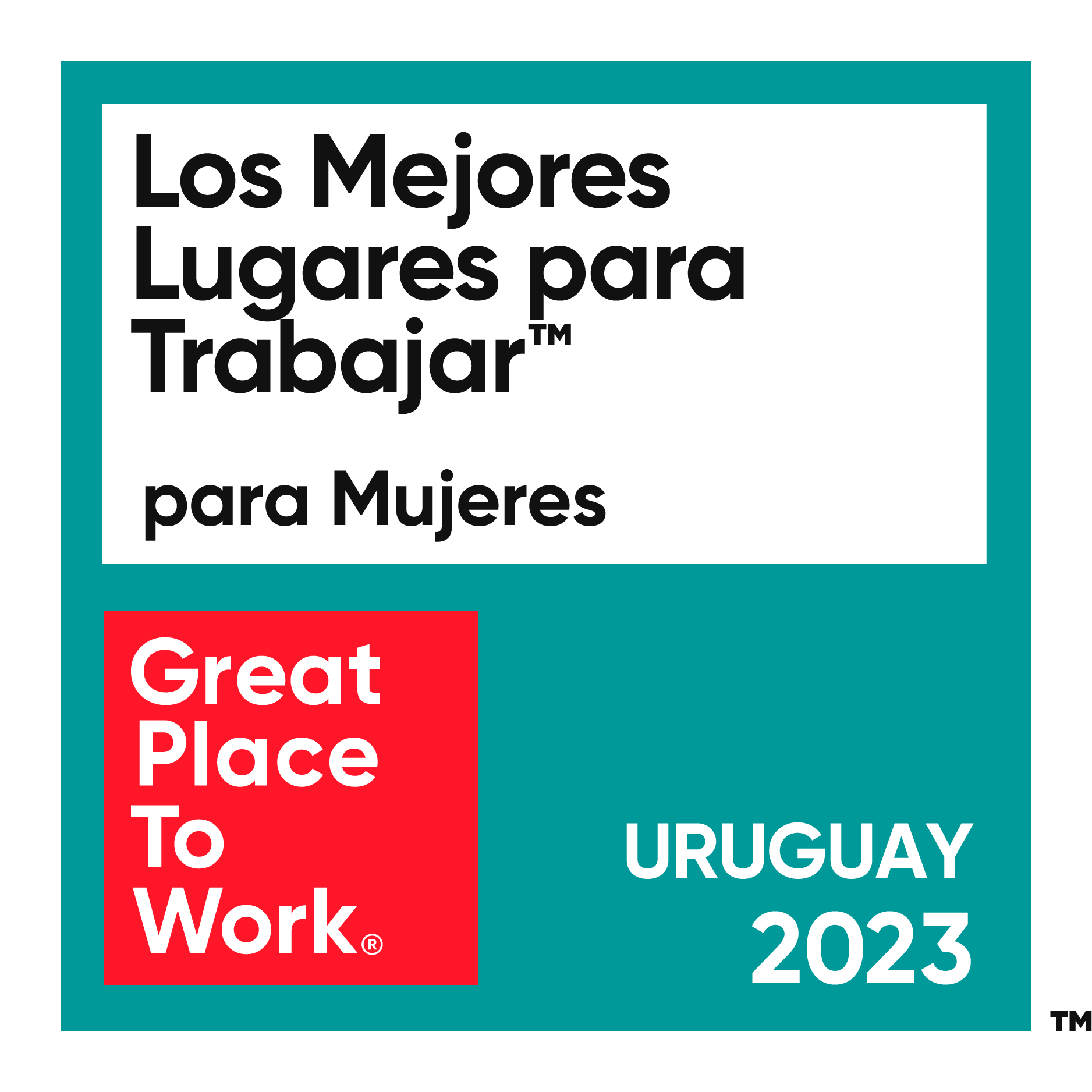 Badge Great Place to Work - Los Mejores Lugares para Trabajar para Mujeres 2023